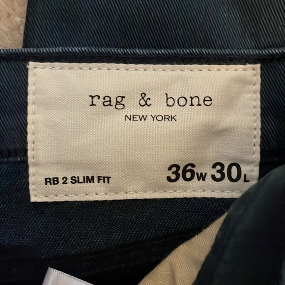 rag & bone Dark Indigo Straight Leg Jeans - Picture 2 of 5